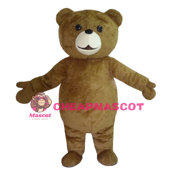 Basic Fat Brown Bear Mascot Costume