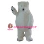 Top Quality Plush Furry Polar Bear Mascot Costume