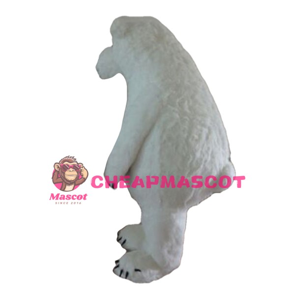Top Quality Plush Furry Polar Bear Mascot Costume