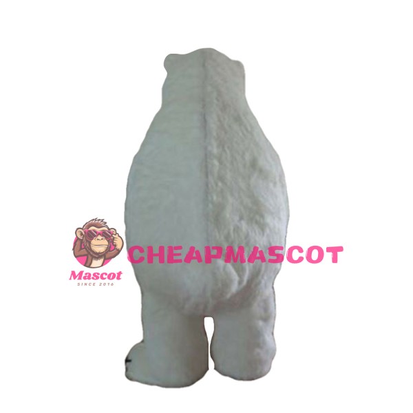 Top Quality Plush Furry Polar Bear Mascot Costume