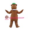 New Fancy Bear With Green Tie And Hat Mascot Costume
