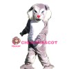 Fierce Grey & White Wolf Mascot Costume