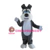 Adult Grey & White Dog Mascot Costume