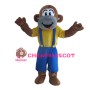 Unisex Naughty Monkey With Blue Rompers Mascot Costume