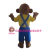 Unisex Naughty Monkey With Blue Rompers Mascot Costume