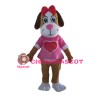 Adorable Pink Loving Dog Mascot Costume