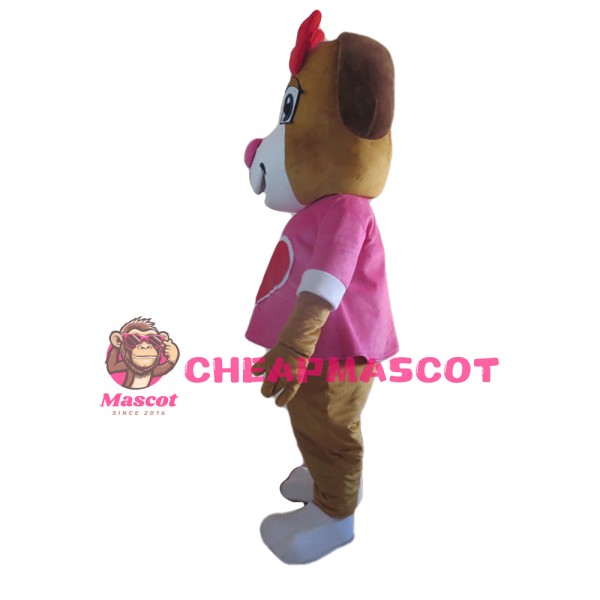 Adorable Pink Loving Dog Mascot Costume
