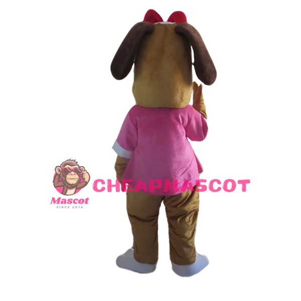 Adorable Pink Loving Dog Mascot Costume