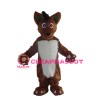 Dark Red Fox Mascot Costume For Adult