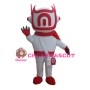 Interesting Cartoon White Robot Mascot Costume