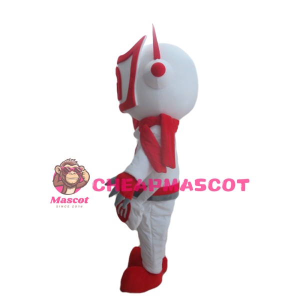 Interesting Cartoon White Robot Mascot Costume