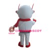 Interesting Cartoon White Robot Mascot Costume
