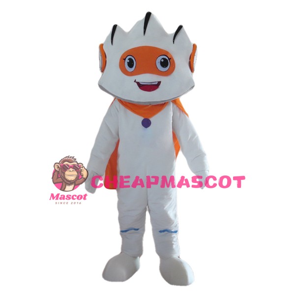Interesting Cartoon White Robot Mascot Costume