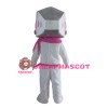 Funny Cartoon White Female Robot Mascot Costume