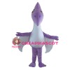 Lively Cartoon Purple Bat Mascot Costume