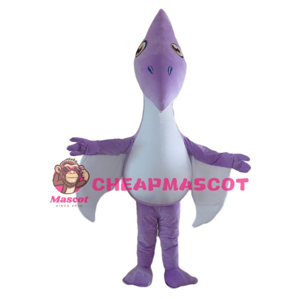 Lively Cartoon Purple Bat Mascot Costume