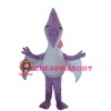 Lively Cartoon Purple Bat Mascot Costume