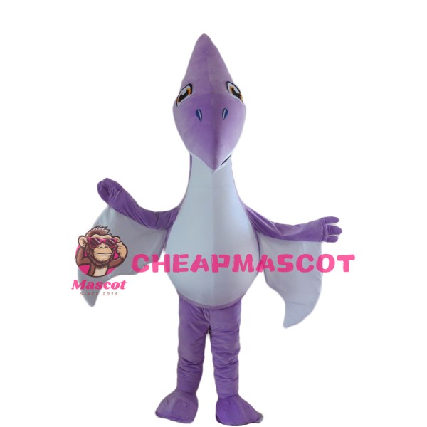 Lively Cartoon Purple Bat Mascot Costume