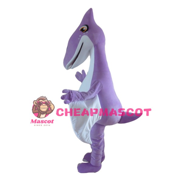 Lively Cartoon Purple Bat Mascot Costume