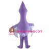 Lively Cartoon Purple Bat Mascot Costume