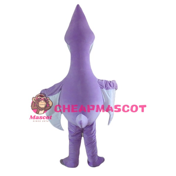 Lively Cartoon Purple Bat Mascot Costume