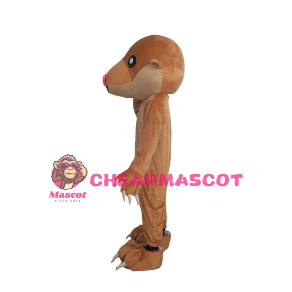 Adorable Cartoon Brown Pangolin Mascot Costume