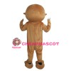 Adorable Cartoon Brown Pangolin Mascot Costume