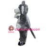 Furry Grey Wolf Mascot Costume