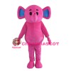 Rose Red Elephant Mascot Costume