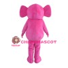 Rose Red Elephant Mascot Costume