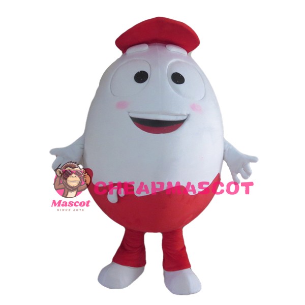 Interesting Cartoon Red & White Egg Mascot Costume