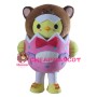 Super Cute Eggshell Chicken With Bear Headgear Mascot Costume