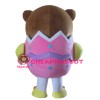 Super Cute Eggshell Chicken With Bear Headgear Mascot Costume