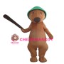 Adult Brown Gophers With A Stick Mascot Costume