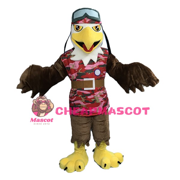 Professional Quality Pilot Eagle Mascot Costume