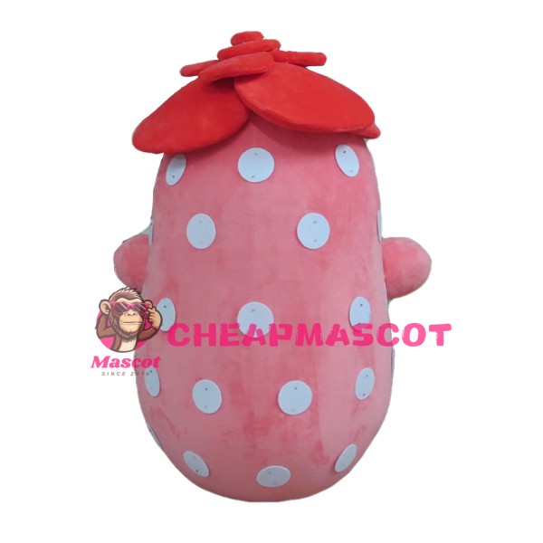 Cartoon Pink Strawberry Tumbler Mascot Costume