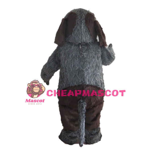 Loyal Brown & Grey Dog Mascot Costume