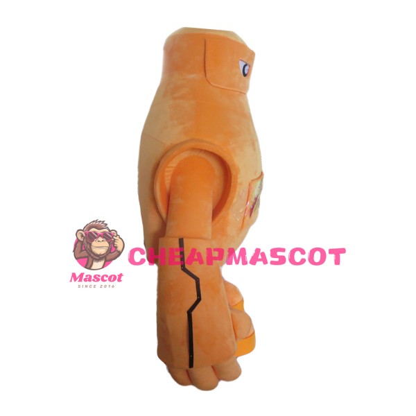 Funny Cartoon Orange Fixed Robot Mascot Costume