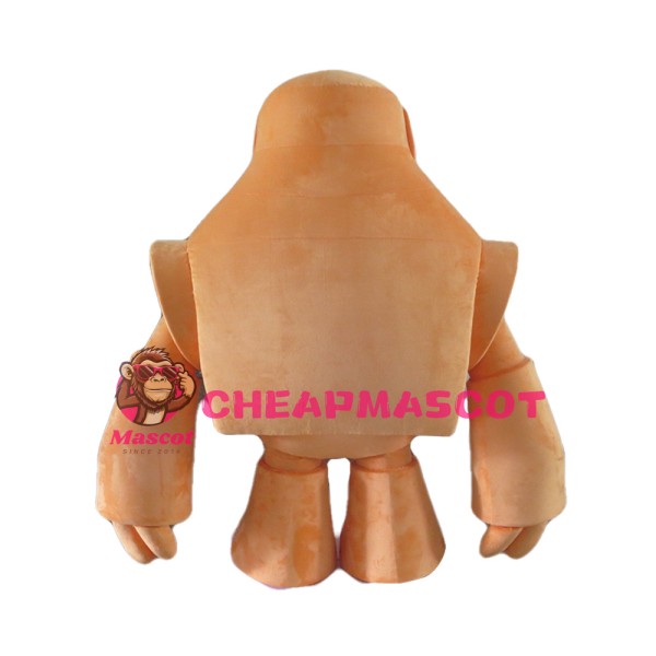 Funny Cartoon Orange Fixed Robot Mascot Costume