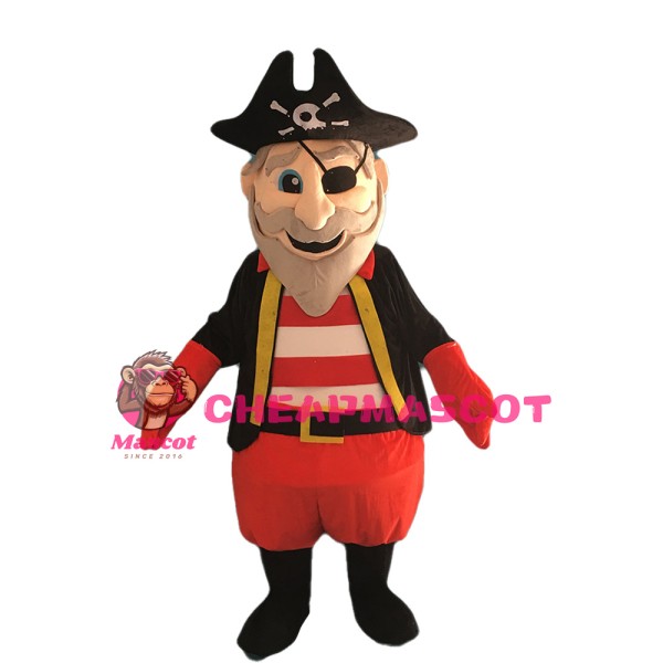 One-eyed Old Pirate Mascot Costume