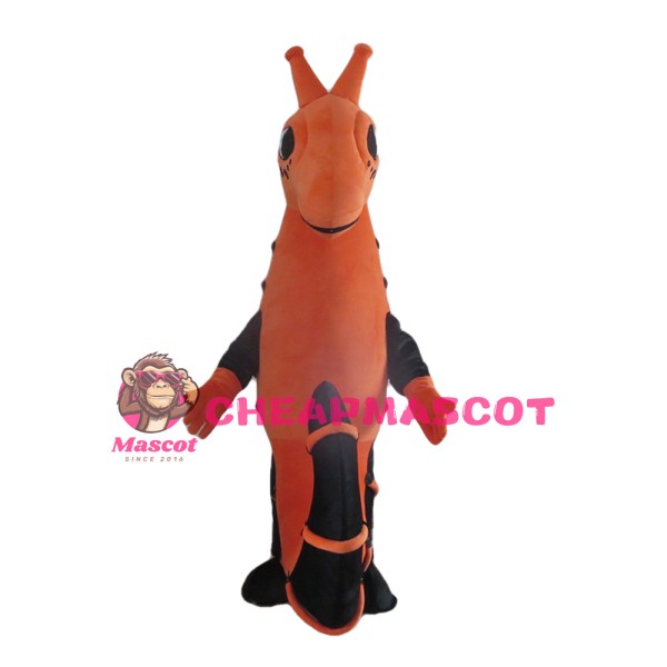 Completed Suit Black & Orange Seahorse Mascot Costume
