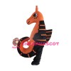 Completed Suit Black & Orange Seahorse Mascot Costume