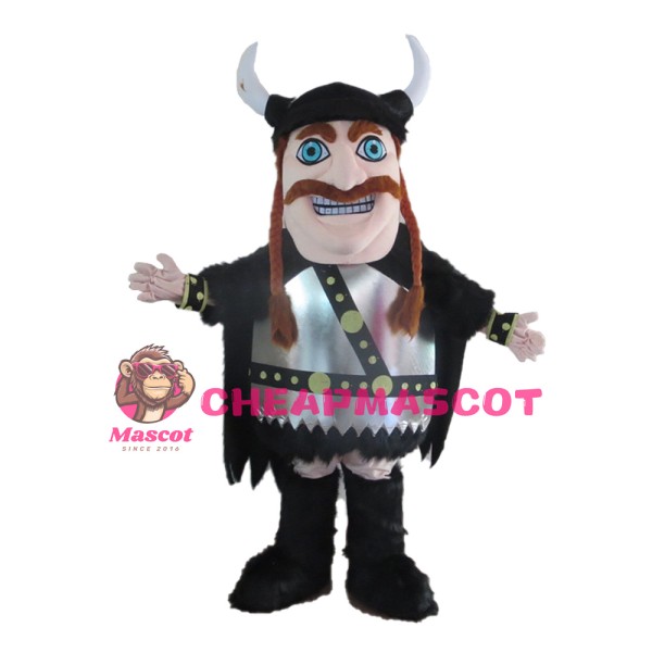 Black Warrior With Cloak Mascot Costume