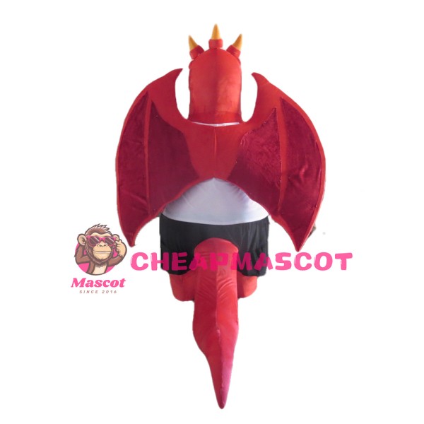 New Version Ferocious Red Dragon Mascot Costume
