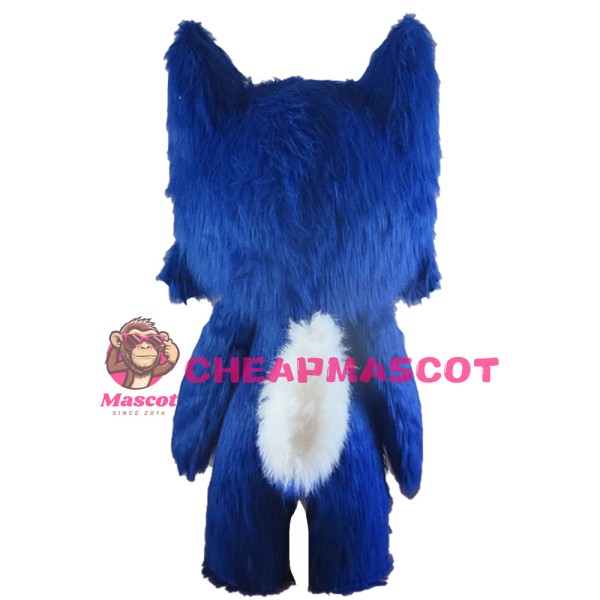 Super Adorable Cartoon Blue Fox Mascot Costume