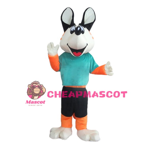 Pleasant Cartoon Orange Fox With Suit Mascot Costume