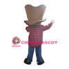 Funny Bearded Man With Plaid Shirt Mascot Costume
