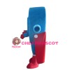 Special Triangle Blue Robot With Cloak Mascot Costume