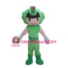 Basic Cool Green Robot Mascot Costume