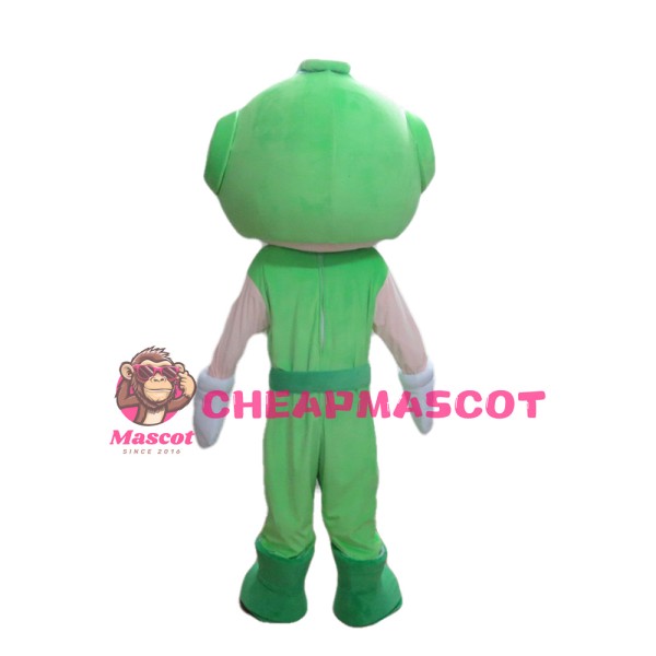 Basic Cool Green Robot Mascot Costume